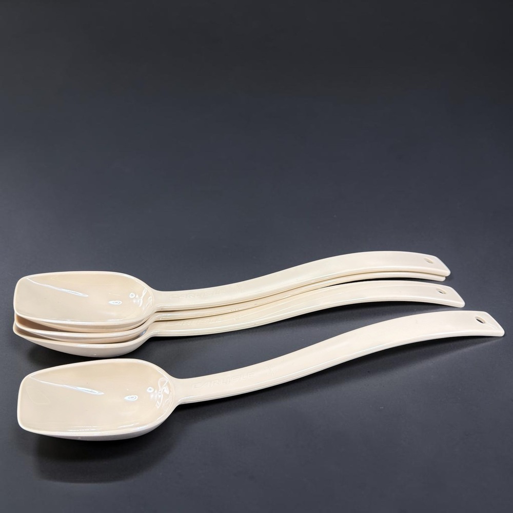 Carlisle 10inch Tan Salad Bar Serving Spoons 3/4 oz Portion Control‎ Set of 4